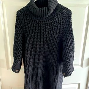 Women’s J.Crew Black Poncho Sweater - Small